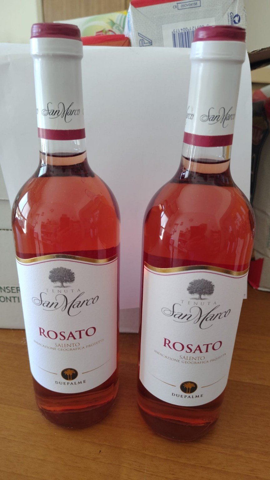 Illustrated bottle of Italian red wine on a white background